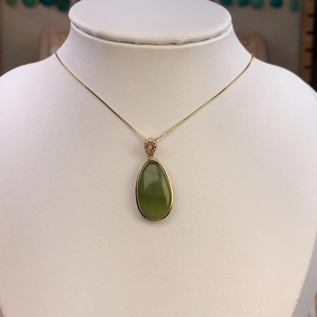 绿松石18K金镶嵌颈饰