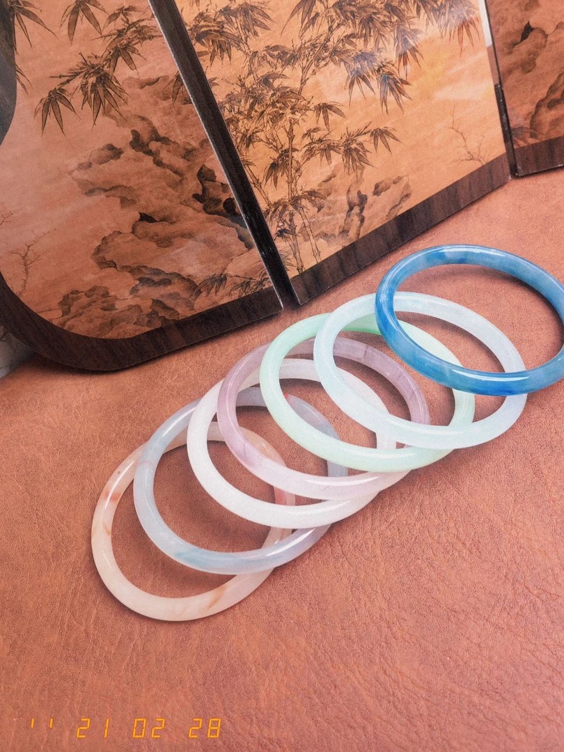 《琉璃贵妃手镯对对碰》60圈口90-130斤左右可戴，琉璃古风手镯古法