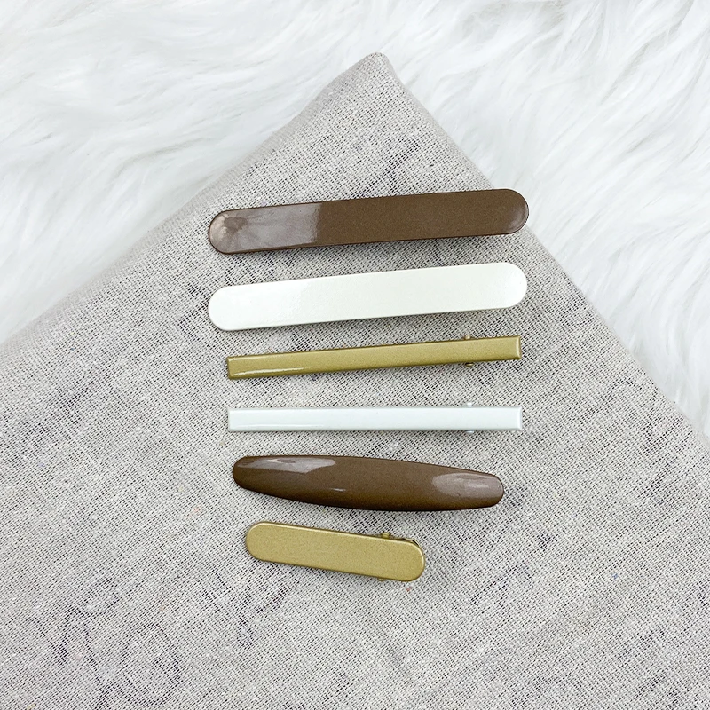 甜美一字夹日韩女发夹简约复古气质无痕ins风糖果色百搭彩色边夹