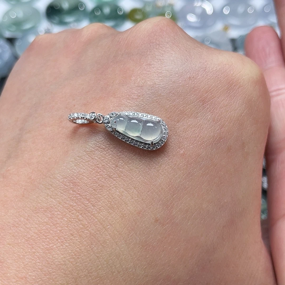 翡翠银S925镶嵌颈饰