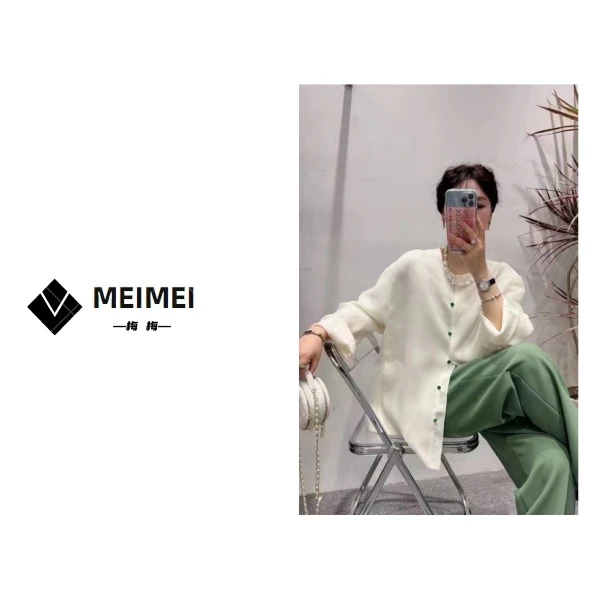 XMM.《欧根纱外套》春季时尚百搭洋气休闲宽松长袖欧根纱外套-86761