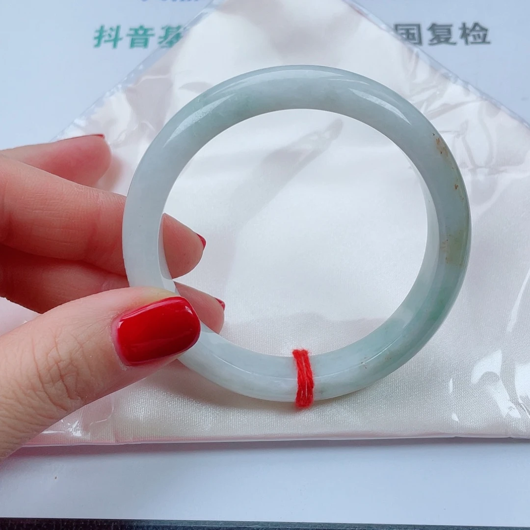 翡翠未镶嵌手镯圈口59.5宽13厚8.6