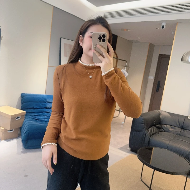 秋冬半高领德绒T恤打底衫百搭气质 H825130