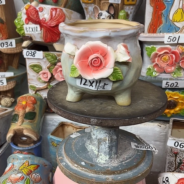 粗陶材质多肉花盆