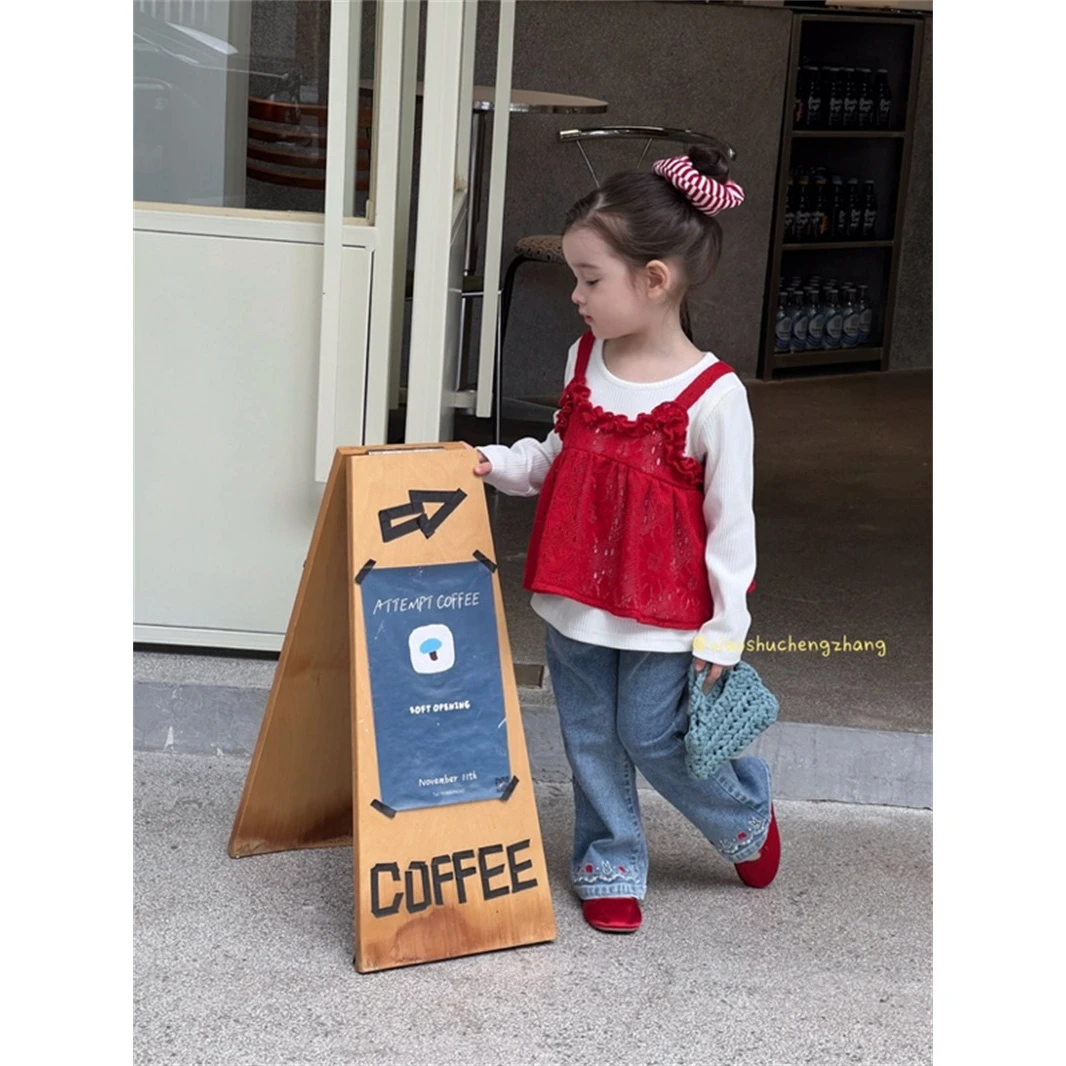 小树·25秋～脚口绣领结兔子牛仔裤25Q695（汉服）