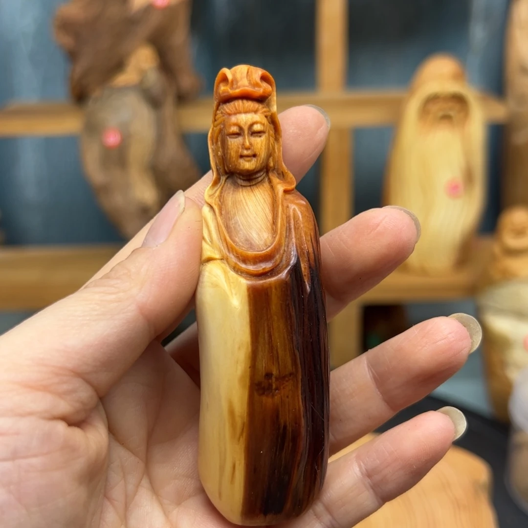 木金***脑崖柏木摆件手把件