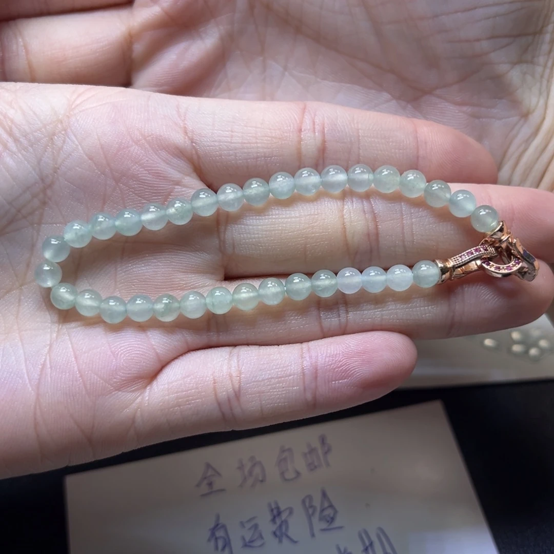 翡翠未镶嵌手链缅甸翡翠卡4.5