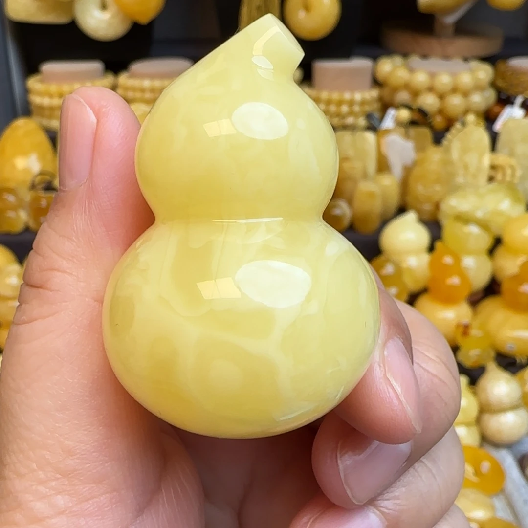 琥珀吊坠(不含链)未镶嵌天然蜜蜡葫芦