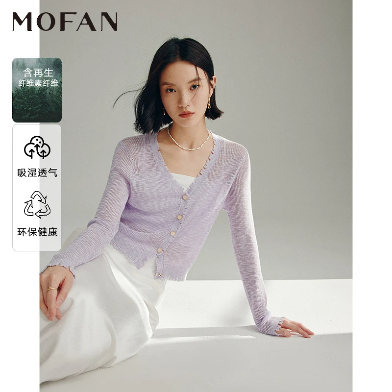 【辛小北专属】MOFAN摩凡秋新款白色毛针织衫MDZ571864