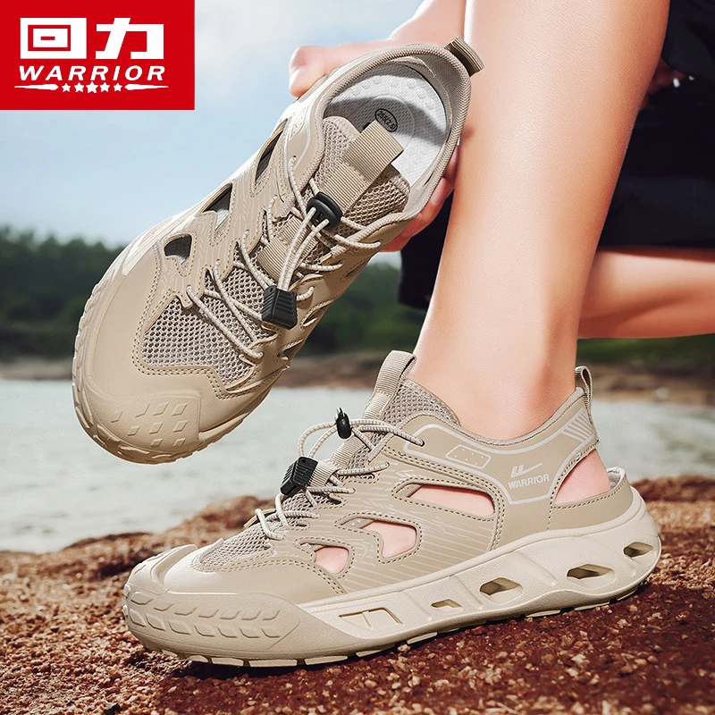 回力男士凉鞋夏季透气运动休闲户外镂空沙滩鞋开车外穿包头凉拖鞋