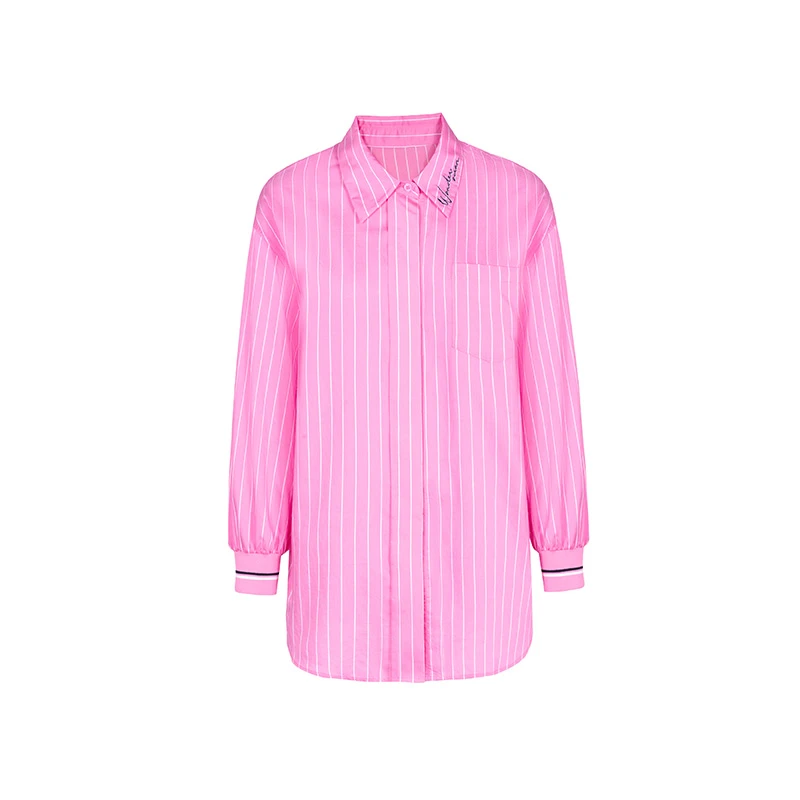 【大叔专属】商场同款春秋新品时尚百搭长款条纹衬衫N042A41550