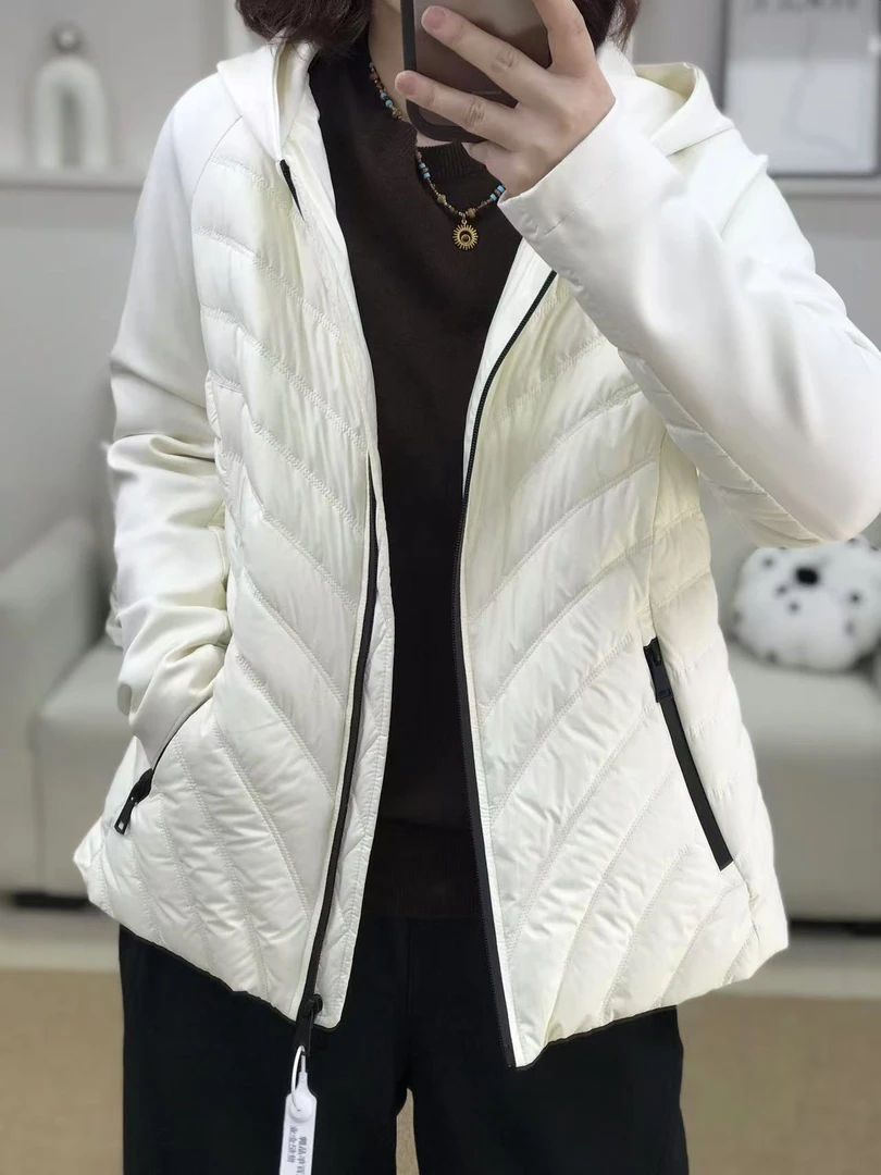 {莹莹推荐}89秋季大码女装显瘦小蛮腰鹅绒羽绒外套