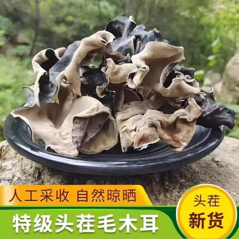 正宗【特大脆木耳】头茬毛木耳特级干货批发精选大木耳脆脆木耳干货