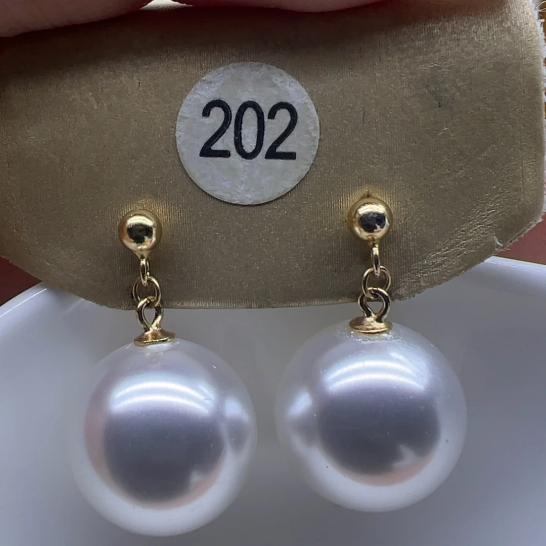 耳饰银S925镶嵌淡水珍珠