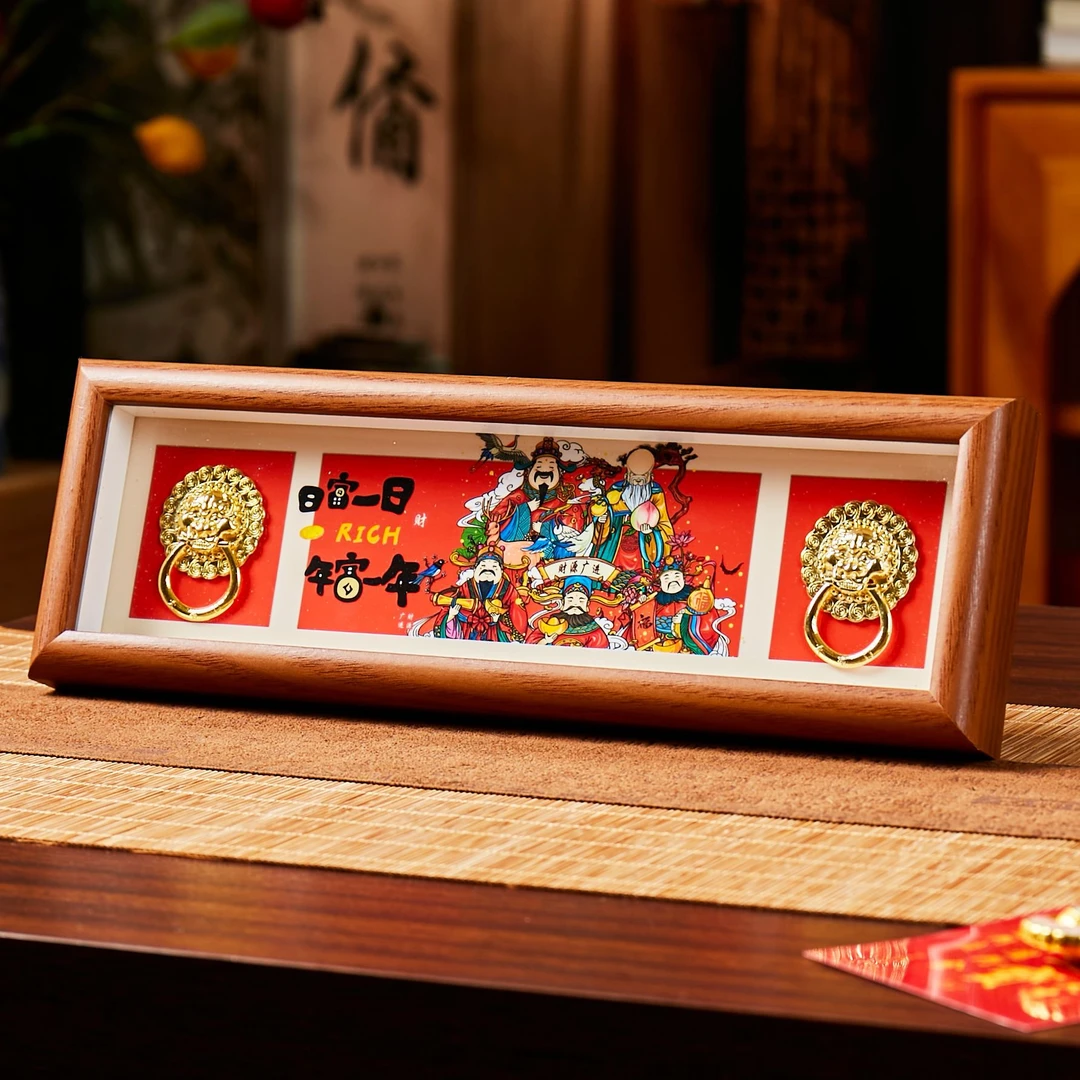 顺风顺水顺财神新年装饰摆件招财五路财神庙会寺庙