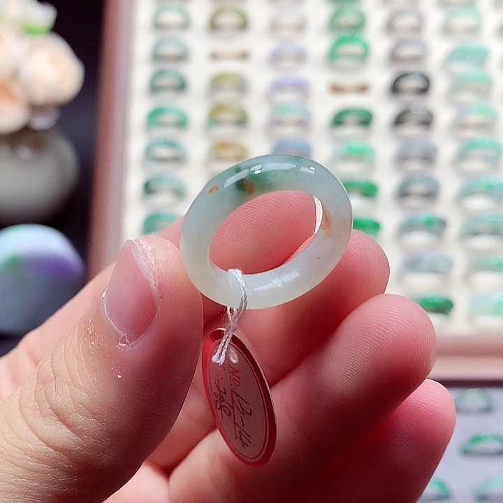 翡翠未镶嵌戒指13-14号