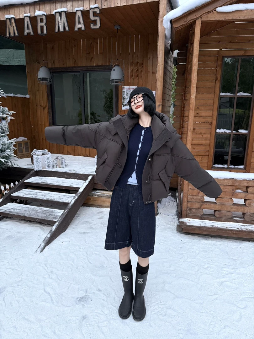 2025新款加厚小个子肯豆韩版短款潮流百搭白鸭绒羽绒服宽松8818