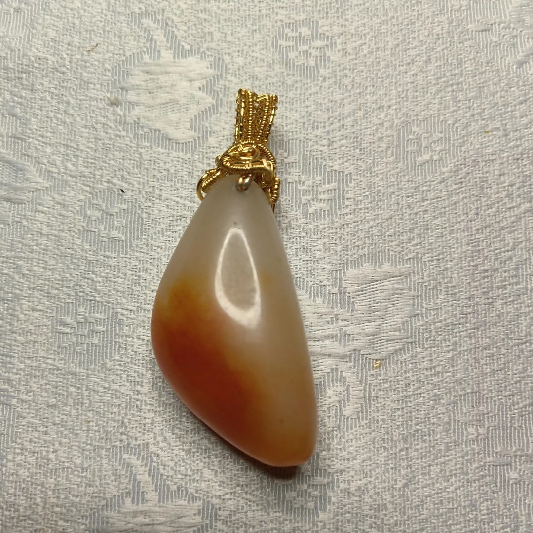 金丝玉手工绕线项链