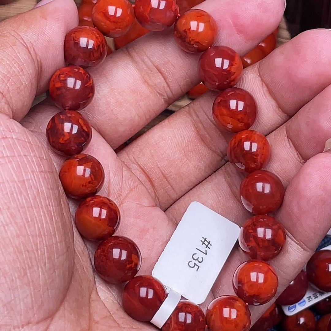 六***一南红玛瑙未镶嵌手链南红瓦西卡11火焰原矿
