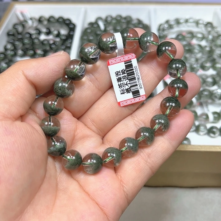 绿幽灵手串未镶嵌水晶