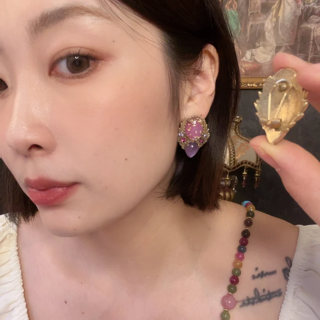 黄铜琉璃925银耳拍