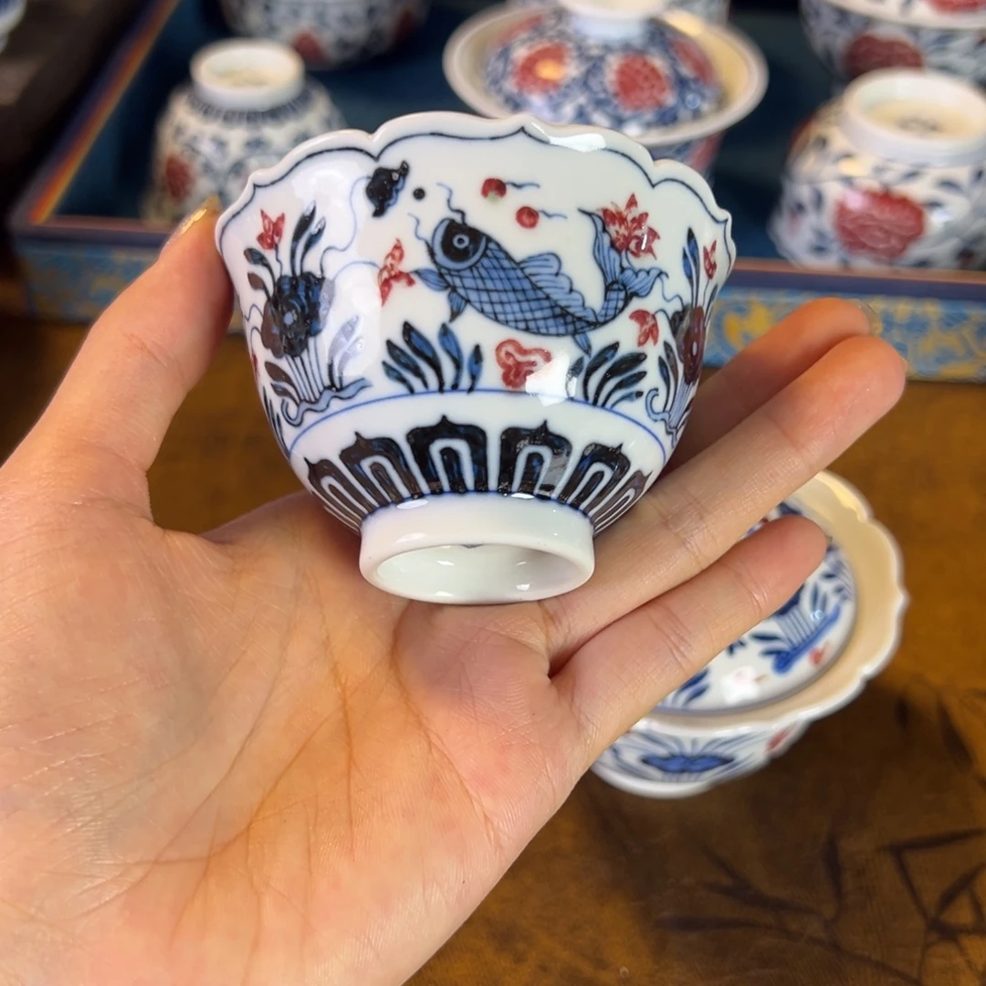 摆件景德镇陶瓷茶器百宝箱