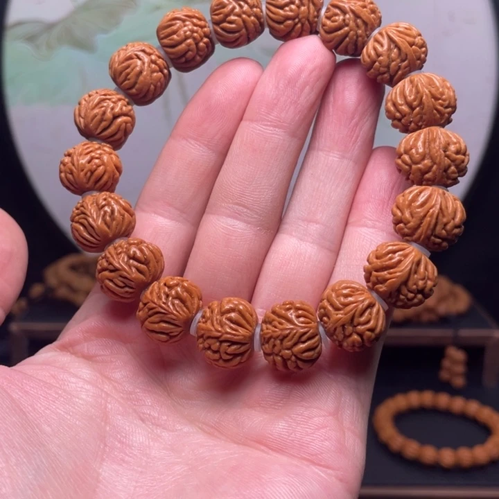 桃核手串16聚宝盆手串