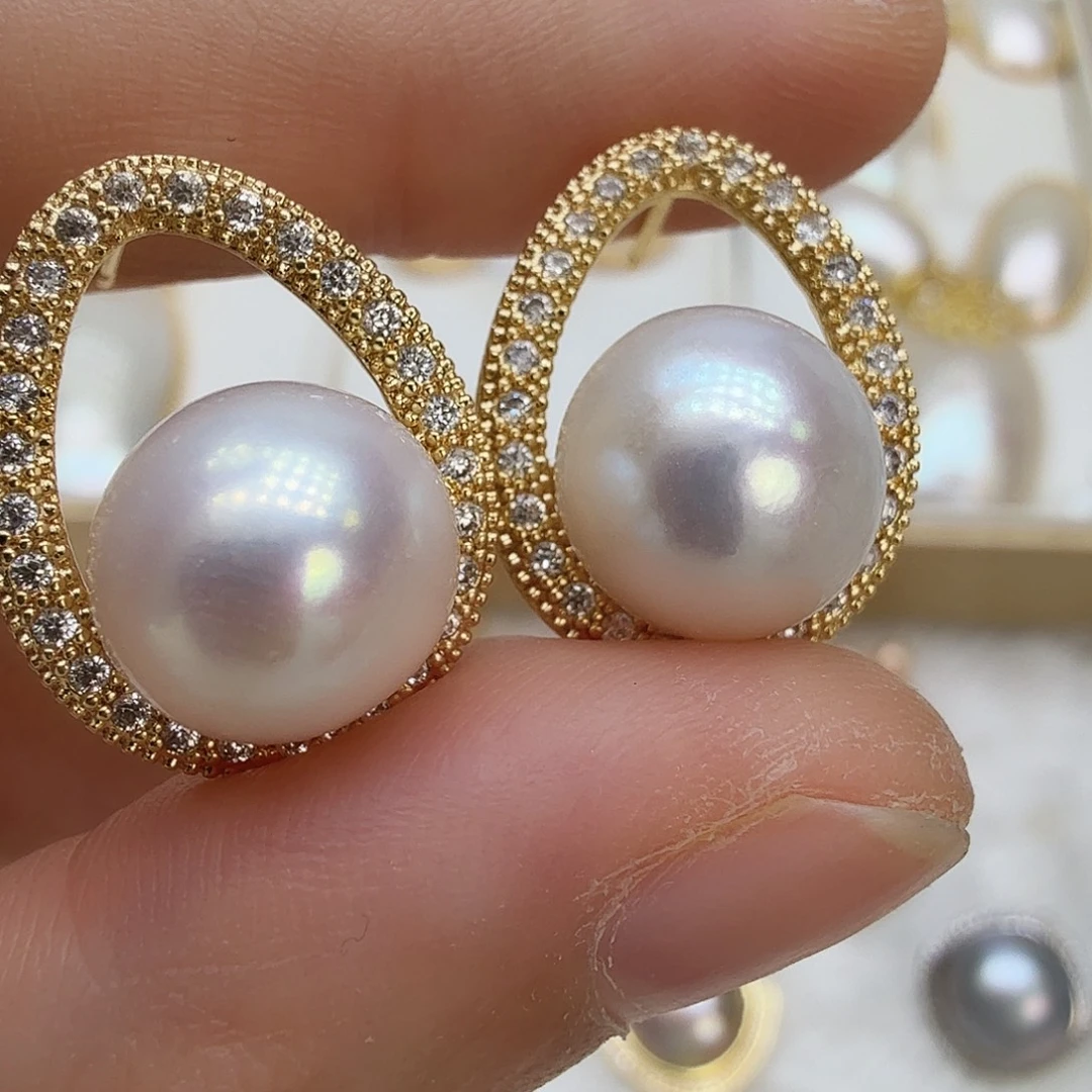 淡水珍珠耳饰未镶嵌