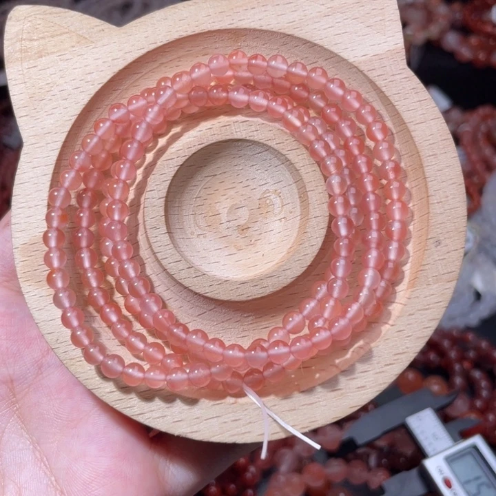 南红玛瑙未镶嵌配饰手串4.5咪冰粉1478