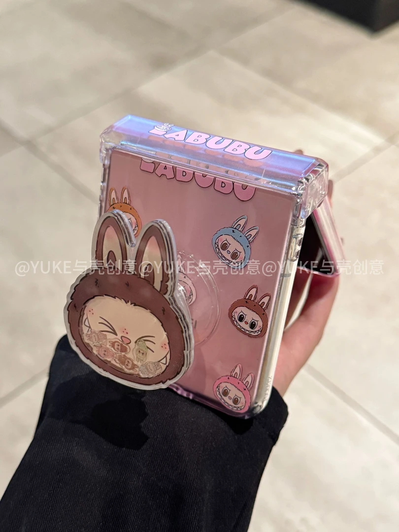 labubu适用华为PuraX折叠屏手机壳pocket2皮质oppoflip小米mix女