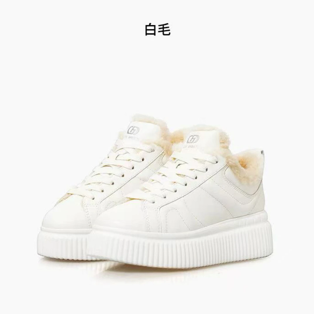 加绒增高饼干小白鞋ax12256