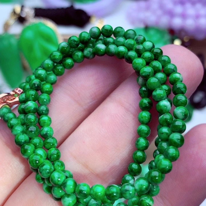 翡翠未镶嵌毛衣链