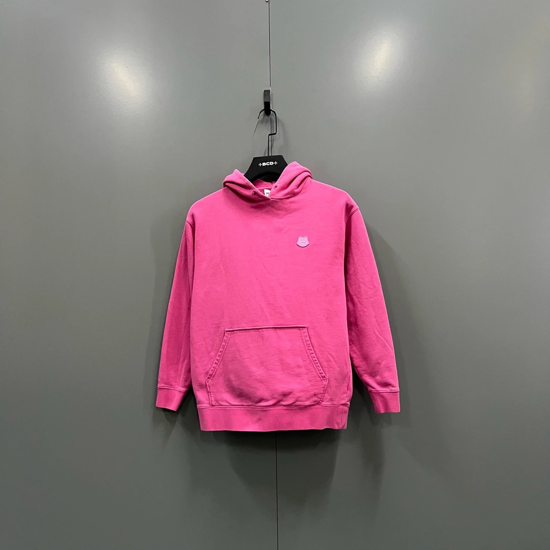 99新 KENZO/肯佐 zz2 粉色虎头刺绣帽衫 XS码/017092