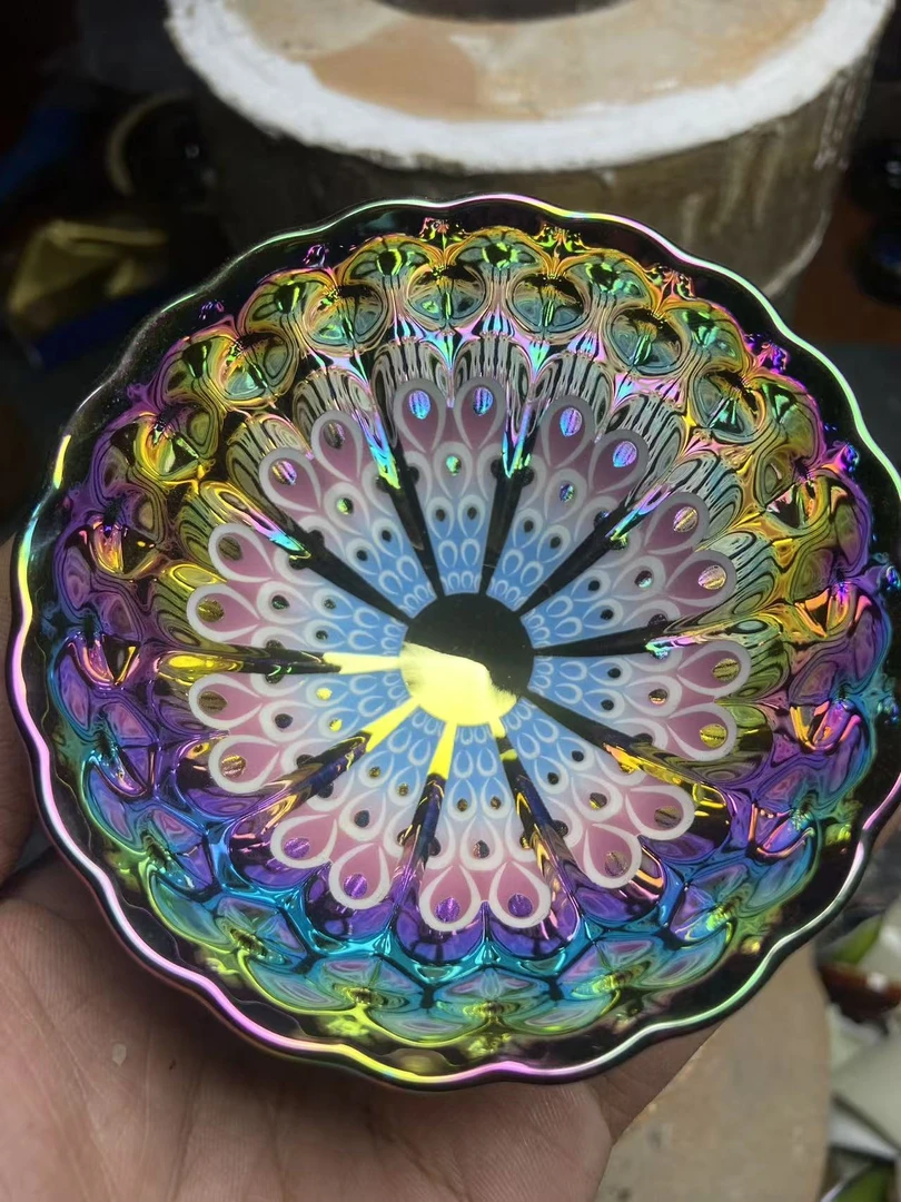 茶杯  茶器  夜光彩太阳花