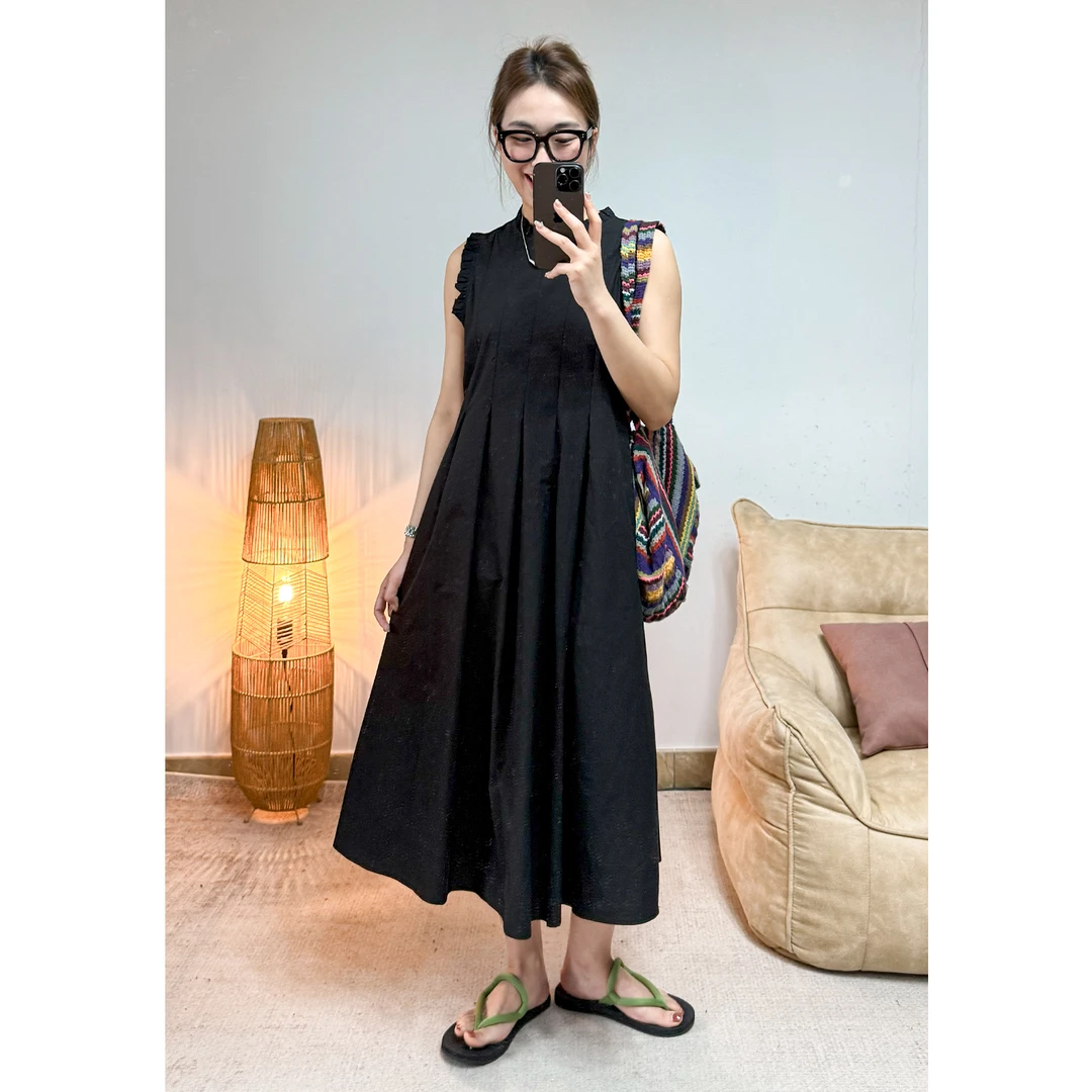 ZhaoSanJin【4.26】2025年夏季新款全棉百褶连衣裙女士SJQ4420