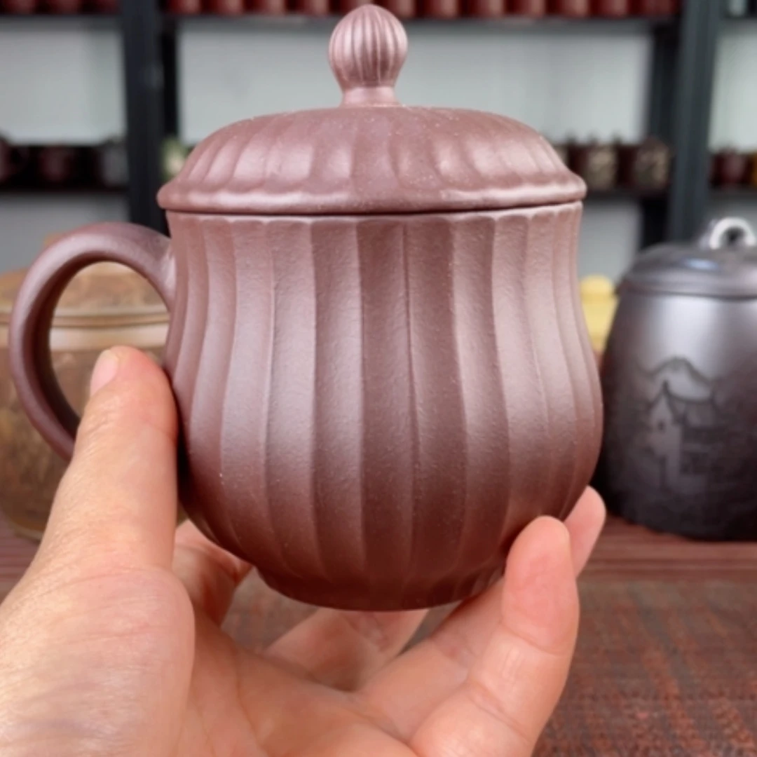 【闪购商品】茶杯紫砂宜兴原矿紫砂盖杯微瑕