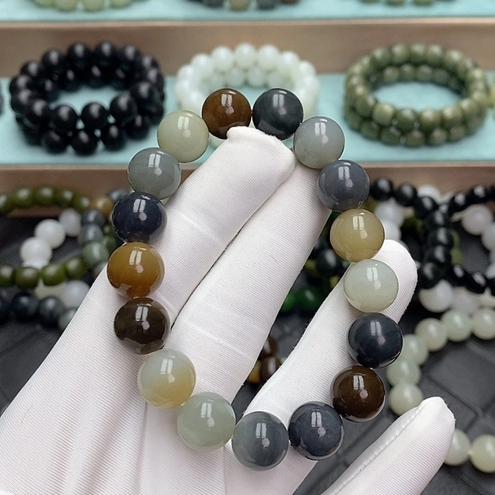 和田玉手链未镶嵌白*巷