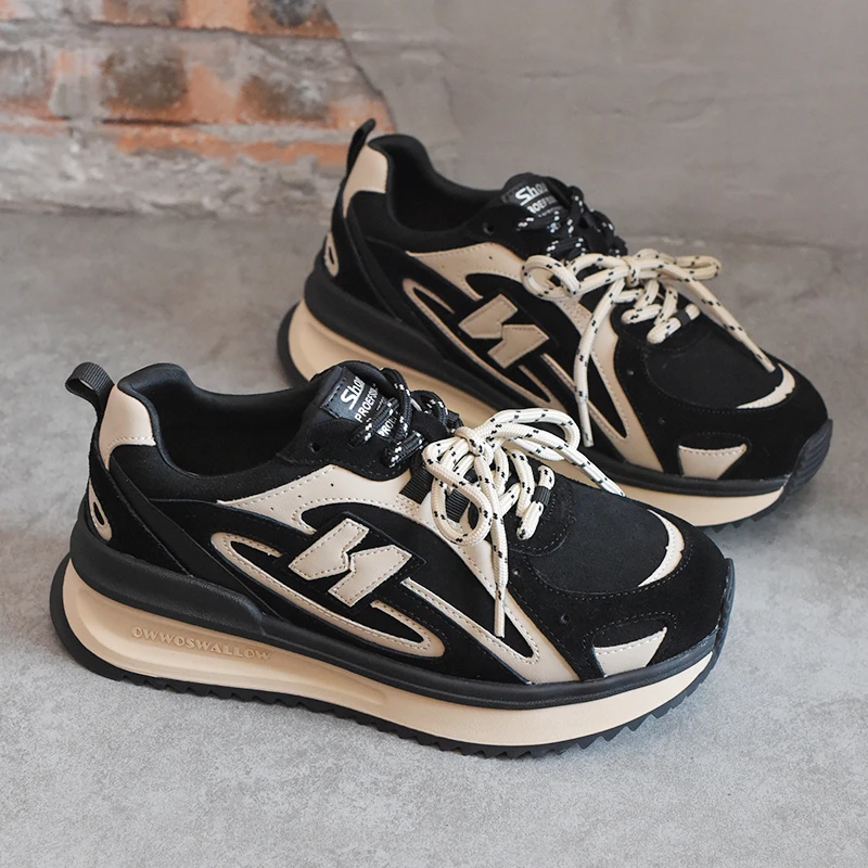shougu/首谷增高厚底复古德训鞋女2025新款休闲百搭运动老爹鞋潮