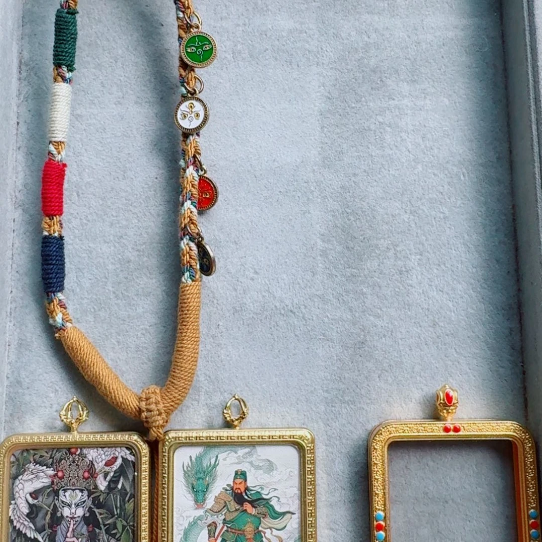 吊坠双面定制白鹤 关羽1号绳