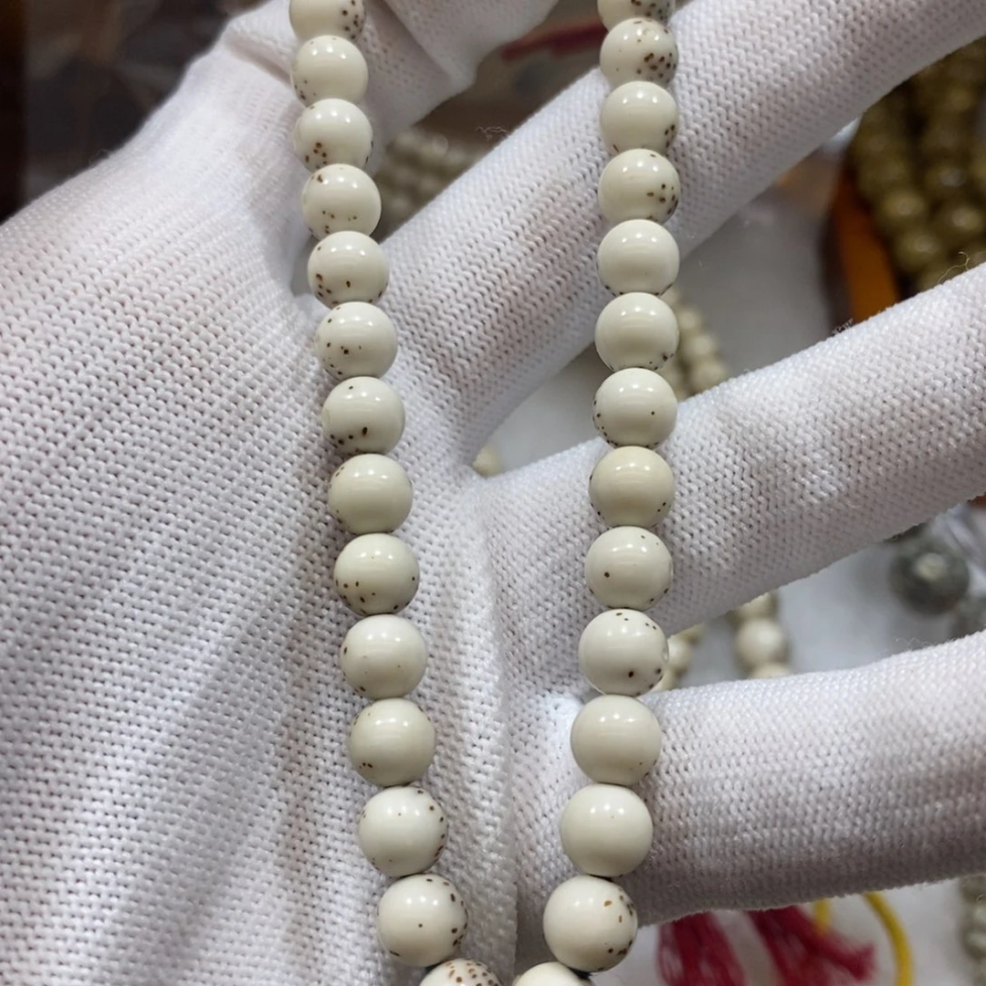 星月菩提手串绿包白7