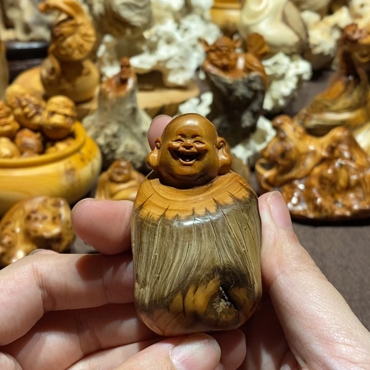 柏木（崖柏）原皮手把乐乐
