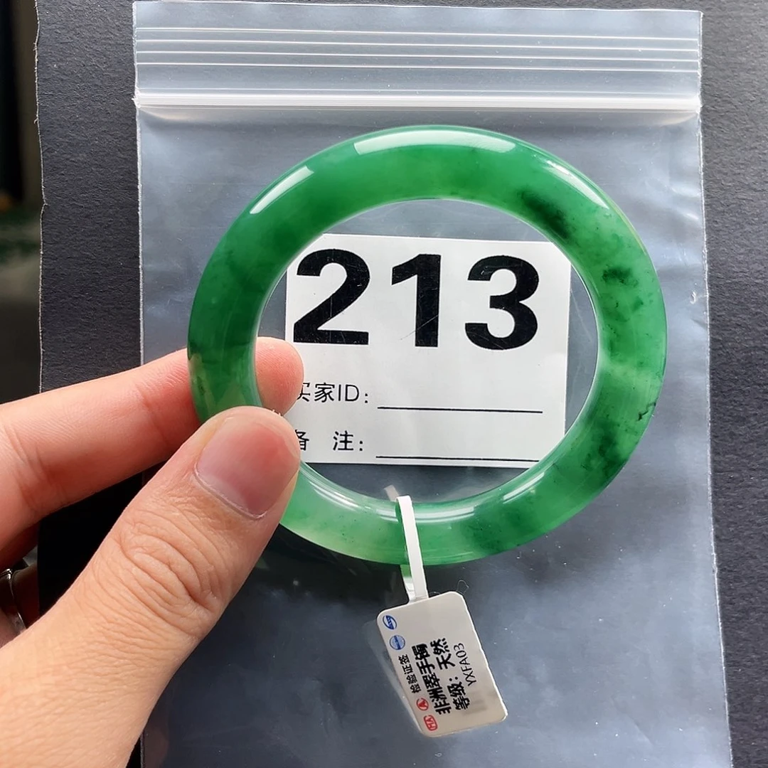 未镶嵌手镯石英质玉（非洲翠）213圈口55