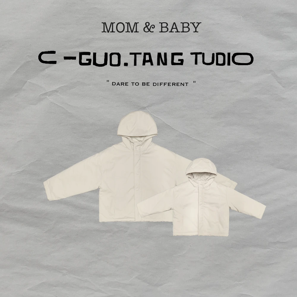 C-Guo.Tang Studio日系原创亲子装羊毛棉填充呼吸感棉外套棉衣