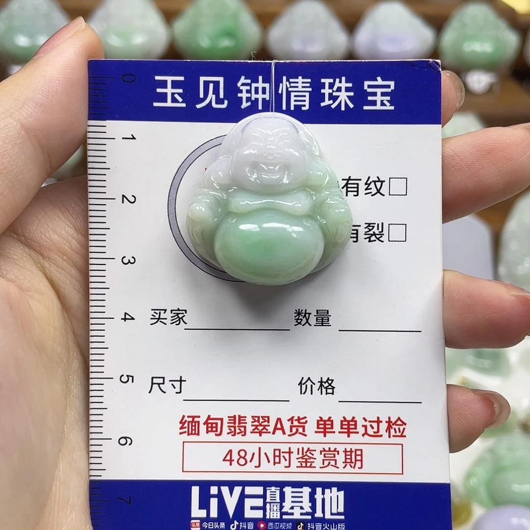 翡翠未镶嵌颈饰佛公