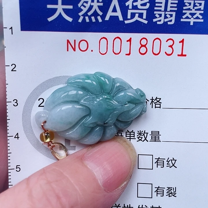 翡翠未镶嵌吊坠(赠链)