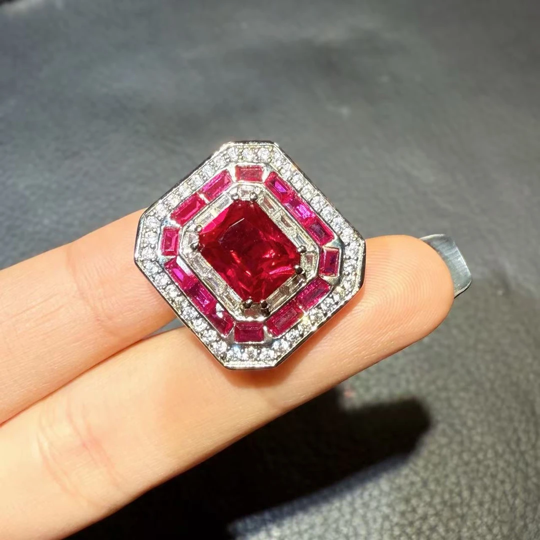 典藏轻奢-红宝石-高精切宝石戒指YG-326