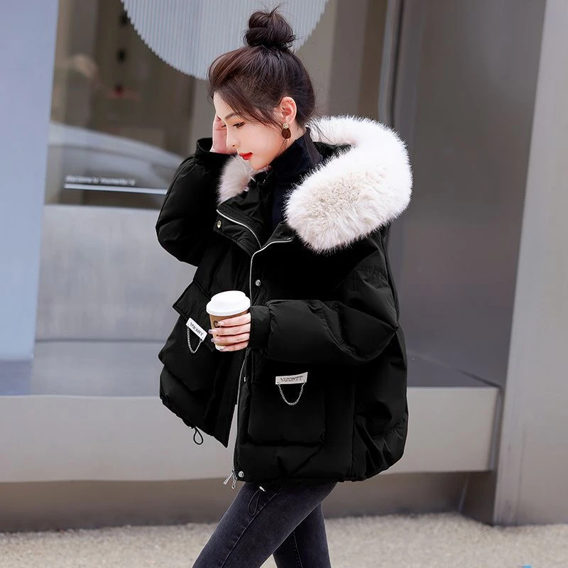 时尚宽松棉服女2025新款潮冬装韩系温柔棉衣冬季设计感棉袄厚外套