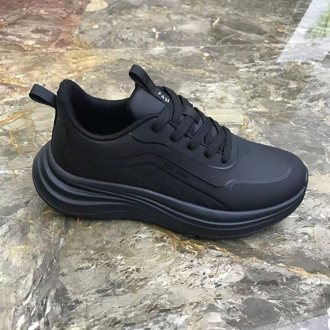 2718超纤男鞋系带 轻便韩版休闲鞋男士百搭舒适运动跑步鞋一脚蹬