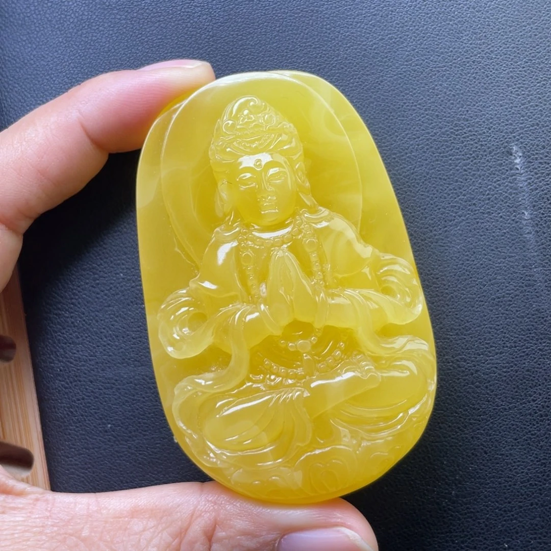 琥珀未镶嵌颈饰天然的琥珀蜜蜡