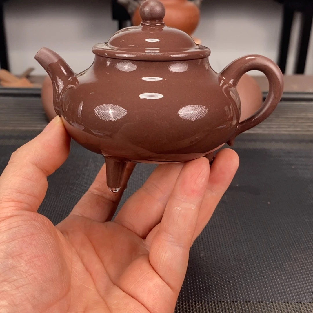 茶壶紫砂三足鼎立容量200毫升